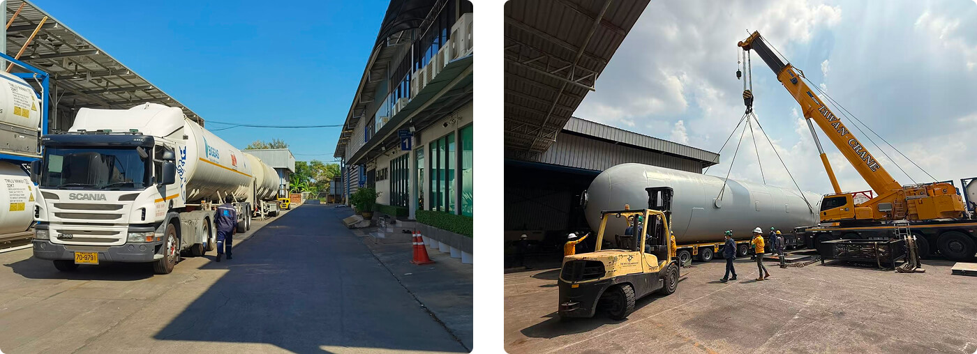 Proyecto de transporte multimodal de larga distancia en contenedores cisterna transoceánico de GNL de Tailandia a Argentina
